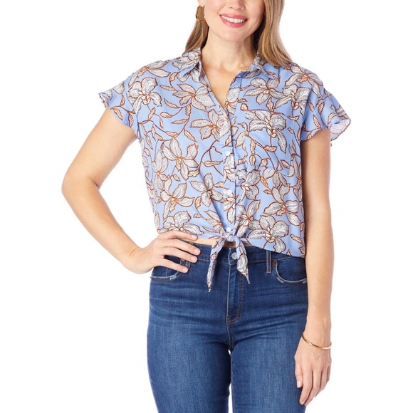 Jessica Simpson Tops - Jessica Simpson Short Sleeve Top Sz 1X Floral Print